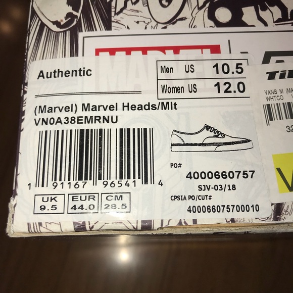 NEW Men’s 10.5 Vans Marvel Heads Canvas Shoes - Picture 8 of 8